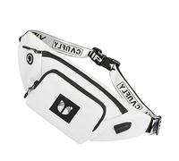 Beaupretty Sports Waist Bag Cross Body Phone Bag for Outdoor Activities Durable Material Classic White Comfortable Wear for Daily Essentials