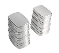 Beaupretty Square Aluminum Soap Boxes 8pcs Set 4pcs 100ml 84x62x21mm and 4pcs 150ml 95x70x28mm Handmade Soap Storage Cans for Household and Travel Use