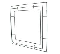 Beaupretty Square Iron Wire Wreath Ring in Green with Multifunctional Design and DIY Decoration, Metal Floral Hoop Frame for Weddings and Parties, Minimalist and Fashionable Square Wreath