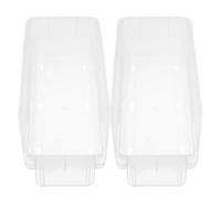 Beaupretty Stackable Pharmacy Boxes 2pcs White Plastic Medication Storage Bins Open Front Pill Organiser Cases for Home Healthcare Medicine Sorting and Daily Pill Management