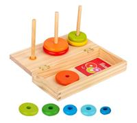 Beaupretty Stackable Rings Educational Creative Learning Game for Logic Training Montessori Sensory Activity Early Childhood Development Gift