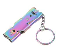 Beaupretty Stainless Steel Dog Training Whistle for Pets and Birds, Portable High-pitched Outdoor Survival Whistle with Rainbow Color Finish, Bird and Parakeet Training Accessory