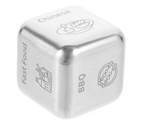 Beaupretty Stainless Steel Food Decision Dice User Friendly Meal Decider for No Batteries Required for One Year Anniversary Celebrations and Everyday Use