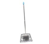 Beaupretty Stainless Steel Garbage Bucket for Home and Office Dustpan Long Handle for Easy Cleaning Made of Stainless Steel Material