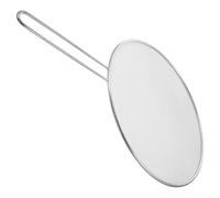 Beaupretty Stainless Steel Oil Splatter Guard, Sturdy Silver Anti-Splash Kitchen Splatter Screen with Fine Mesh Screen and Grease Cover, Traps Fine Particles for Frying Pan