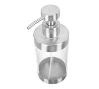 Beaupretty Stainless Steel Portable Lotion Bottle with Foam Pump Leak Refillable Dispenser for Shampoo Hand Soap and Lotion Semi Transparent Bathroom Container for Travel and Home Use