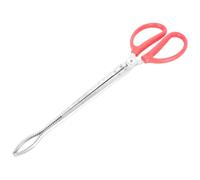 Beaupretty Stainless Steel Reptile Feeding Tool 52cm Curved Snake Grabber Tong Long Handle for Pet Reptile Food Handling and Terrarium Use