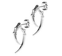 Beaupretty Stainless Steel Sheep Horn Ear Studs Unique Stylish Jewelry for Women and Men Comfortable Lightweight Party and Daily Wear