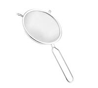 Beaupretty Stainless Steel Strainer Scoop Heat Resistant and with Ergonomic Handle and Double Layer Fine Mesh Food Serving Spoon for for Home and Bar Use, for Wontons Wontons and French