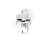 Beaupretty Stainless Steel Watchband with Single Buckle Fasten Clasp Polished Silver Durable Strap Compatible with Traditional Watches for Men and Women