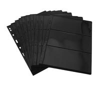 Beaupretty Stamp collection album pages Double-sided 3-row 9-hole PET insert sheets for stamp collectors 10 pcs easy organization large capacity