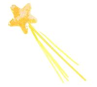 Beaupretty Star Cat Teaser Ribbon Wand Toy with Five-pointed Star and Yellow Ribbon for Interactive Indoor Play Suitable for Kittens and Adult Cats