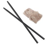 Beaupretty Static Electricity Friction Rod Kit with Fur Cover, Electrostatics Physics Experiment Teaching Equipment for Students, Science Learning Tool for Middle School Physics Random Color