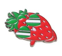 Beaupretty Strawberry Brooch, Cute Strawberry Lapel Pin, Alloy Cartoon Fruit Badge, Red, for Women, Jackets and Backpacks