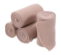 Beaupretty Stretchable Cotton Compression Wraps 4Pcs 75Mm X 4.5M Crepe Elastic Leg and Knee Wraps for Sports Therapy and Postoperative Dressing