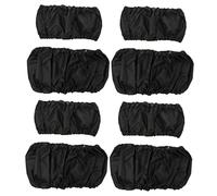 Beaupretty Stroller Wheel Covers When Bringing The Stroller to Keep Your House Clean 8pcs Black Oxford Cloth Pushchair Wheel Protector Break Resistance, Portable Design