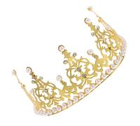 Beaupretty Sturdy Boys and Girls' Crown Birthday Accessory Rhinestone Studded Childs Tiara for Parties and Ceremonies