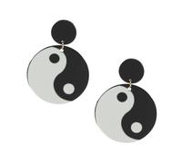 Beaupretty Stylish Tai Chi Earrings Chic Ear Drops for Women Unique Ear Ornament Gift for Girlfriends Daughters Moms Festival Accessory