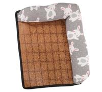 Beaupretty Summer Pet Bed Cooling Mat with Rattan Material s Size Double-sided Pillow Dog Cooling Nest for Indoor Use for Small Dogs and Cats