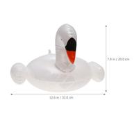 Beaupretty Swan Shape Water Beer Holder Inflatable Floating Mat with Lightweight PVC for Summer Pool Use