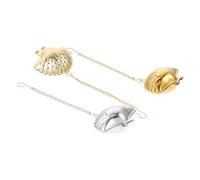 Beaupretty Tea Infusers High Temperature Resistant 3 Pcs Stainless Steel with Shell Shape Design Tea Strainers for Home and Office Use