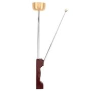 Beaupretty Telescopic out Prayer Bell Hand Call Bells Traditional Chinese Musical Instrument Qing Temple Rituals Meditation Wooden Handle Instrument Supply Zen Buddhist