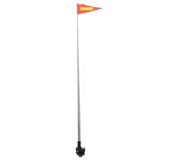 Beaupretty Telescoping Stainless Steel Flagpole with Reflective Triangle Banner for Scooter and Tricycle Safety, Sturdy Polyester Material, for Outdoor Daily Mobility Scooter Use