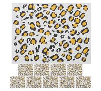 Beaupretty Temporary Tattoos Removable Transfer Paper Decals Leopard Print Stickers 12pcs with Glitter Effect Realistic Animal Design for Events and Costume Parties, Suitable for Men