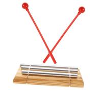 Beaupretty Three-tone Meditation Chime with Mallet for Adjustable Volume Musical Instrument for Yoga Mindfulness Classroom Use and Early Auditory Development