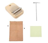 Beaupretty Thumb Piano Portable Kalimba Simple Musical Instrument Beginner Keys Wood for Outdoor Practice