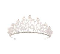 Beaupretty Tiara Halloween Hair Jewelry Decorative Crown Imitated Pearl Crown Diamond-bordered Headdress Hair Ornament