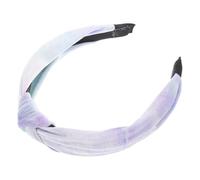 Beaupretty Tie Dye Headband for School Cheer Dance Running Workout Gym Yoga Blue Satin Fabric for Face Washing and Spa Use