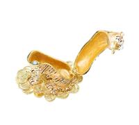 Beaupretty Tiger Shape Jewelry Box with Glitter Crystals Multifunctional Ring Earring Bracelet Holder Metal Feng Shui Decoration for Home Tabletop Wedding