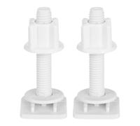 Beaupretty Toilet Versatile Easy Installation and Abs Material, Applications 2pcs Seat Screws Bolts Replacement Kit with White Toilet Seat Hardware Bathroom and Public Places
