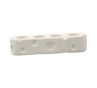 Beaupretty Tooth Brush Stand Ceramic 4 Hole Base for Electric Toothbrushes Toothpaste Dispenser Small Desktop Organizer Bathroom Counter Stand