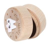 Beaupretty Tooth Keepsake Box for Baby Boys Small Wooden Tooth Storage Box with Large Capacity Intricate Carved Design Preserving Memories Delightful and Charming Design Keepsake