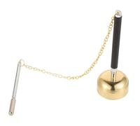 Beaupretty Traditional Buddhist Temple Ritual Instrument Copper-finished Buddhist Bell Decorative Delicate Qing for Temple Buddhism Supply