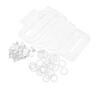 Beaupretty Transparent Plastic Screw and Nut Kit for Hamster Cage DIY Accessories with Gaskets and Fixing Sheets Clear Acrylic Replacement Parts for Small Pet Living Space Upgrades