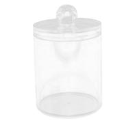 Beaupretty Transparent Round Cotton Swab Storage Jar Convenient Organizer for Makeup Crafts and Bathroom Essentials Compact Design for Easy Access Durable Material with View
