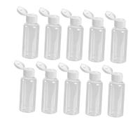 Beaupretty Travel Jar Set 10pcs 50ml Empty Plastic Jars with Caps Leakproof Bottles for Shampoo Gel Lotion Random Color