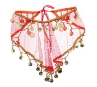 Beaupretty Tribal Dance Veil Headpiece Half-moon Face Veil Indian Belly Dancing Costume Accessory for Women Stage Performance