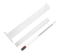 Beaupretty Triple Scale Alcohol Hydrometer Test Cylinder Plastic Glass Hydrometer Test Jar Lightweight Good Workmanship for Winemaking Enthusiasts Home Brew