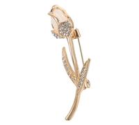 Beaupretty Tulip Flower Brooch Pin for Women Elegant Decorative Pin with Pearl Accent for Christmas Mother Day Weddings Special Occasions and Daily Wear