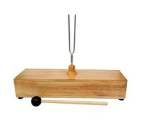Beaupretty Tuning Fork with Wooden Base and Hammer for Physical Acoustic Experiments Clean Sound Production Tool for Physics Education and Relaxation Music and Science Enthusiasts