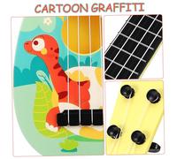 Beaupretty Ukulele Guitar for Beginners Compact Plastic Childrens Musical Instrument with Cute Prints Safe Smooth Surface for Developing Coordination and Early Learning