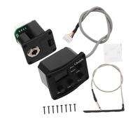 Beaupretty Ukulele Pickup with Band Piezoelectric Preamp and LCD Display Acoustic Guitar Equalizer for Stage Performance and Home Practice Accurate Digital Sound Shaping and Tuning