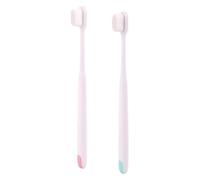 Beaupretty Ultra Soft Bristle Toothbrushes with Soft Bristles 2pcs Manual Flocking Material Brush Set for Gentle and Complete Teeth Cleaning Random Color for Postpartum Oral Care