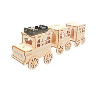 Beaupretty Unfinished DIY Wooden Train Model Kit for Smooth Edge Building Train Easy Assembly Craft for Creative Play and Parent Interaction Compatible with Various Track Systems