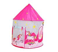 Beaupretty Unicorn Play Tent for Kids Portable Foldable Indoor Playhouse Roll-up Door Windows for Toddler Playtime Garden Adventures
