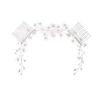 Beaupretty Unique Bridal Hair Comb Crystal Flower Headdress Elegant Women's Hair Accessory for Wedding Party Daily Use